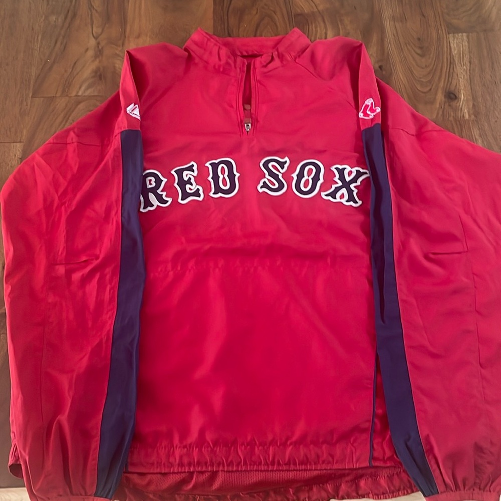 On Field Boston Red Sox Warm-Up 1/4 Zip Jacket